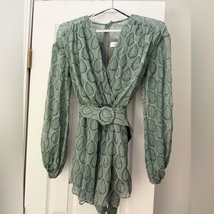 Elliatt Green Patterned Dress